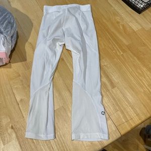 Adidas Men’s White Alpha Skin Leggings - Small